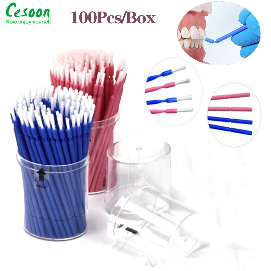 

100Pcs/Box Dental Long Disposable Micro Brush Applicators Brushes Dentistry Extension Tools Oral Dentist Materials Accessories