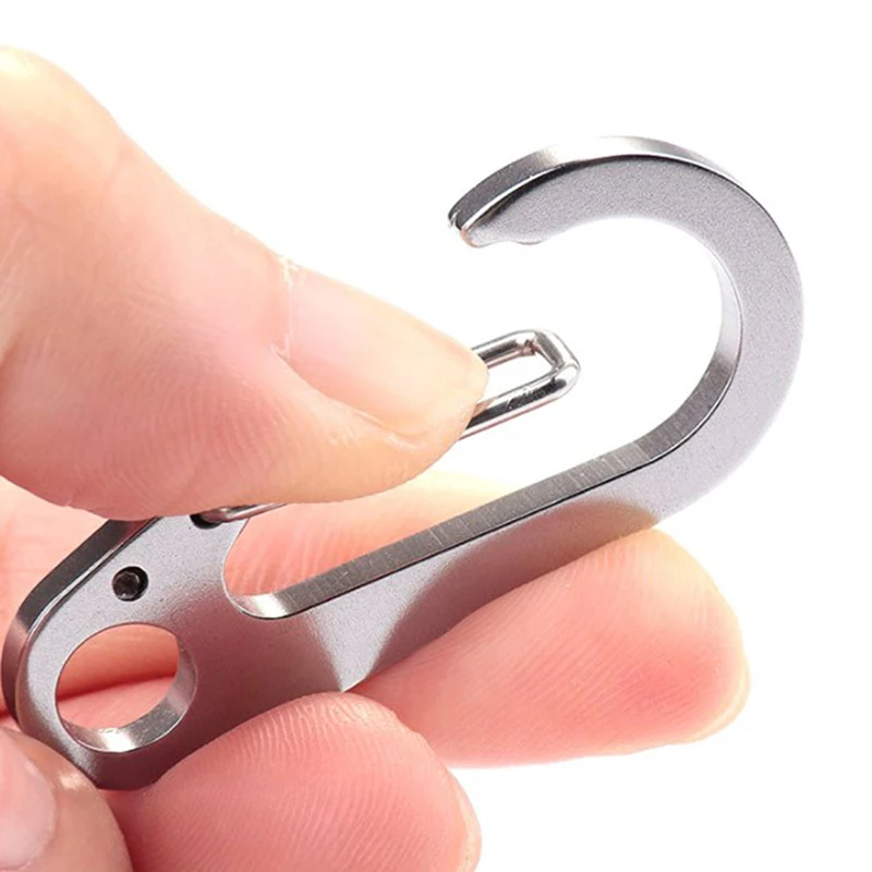 

Outdoor Stainless Steel Keychain D-shaped Carabiner Buckle Waist Umbrella Rope Travel Survival Camping Equipment Carabiner