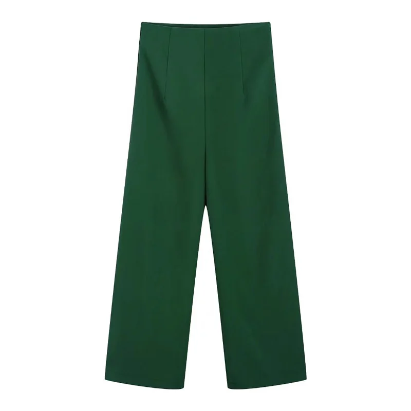 

Spring and Autumn Women's Casual Solid Color High Waist Loose Wide Leg Pants