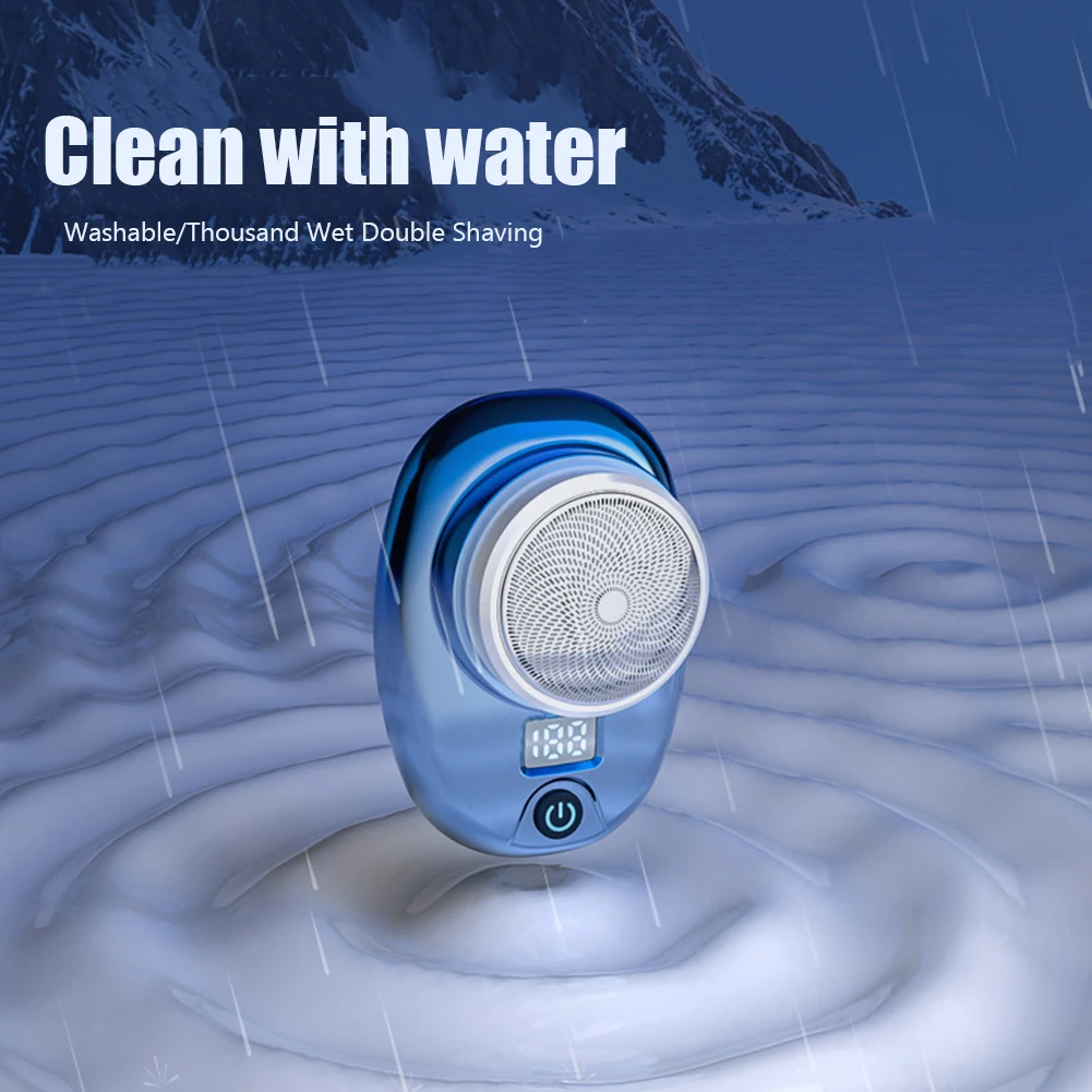 Usb Rechargeable Beard Shaving Machine Lightweight Low Noise Digital Display For Home Hotel Trips