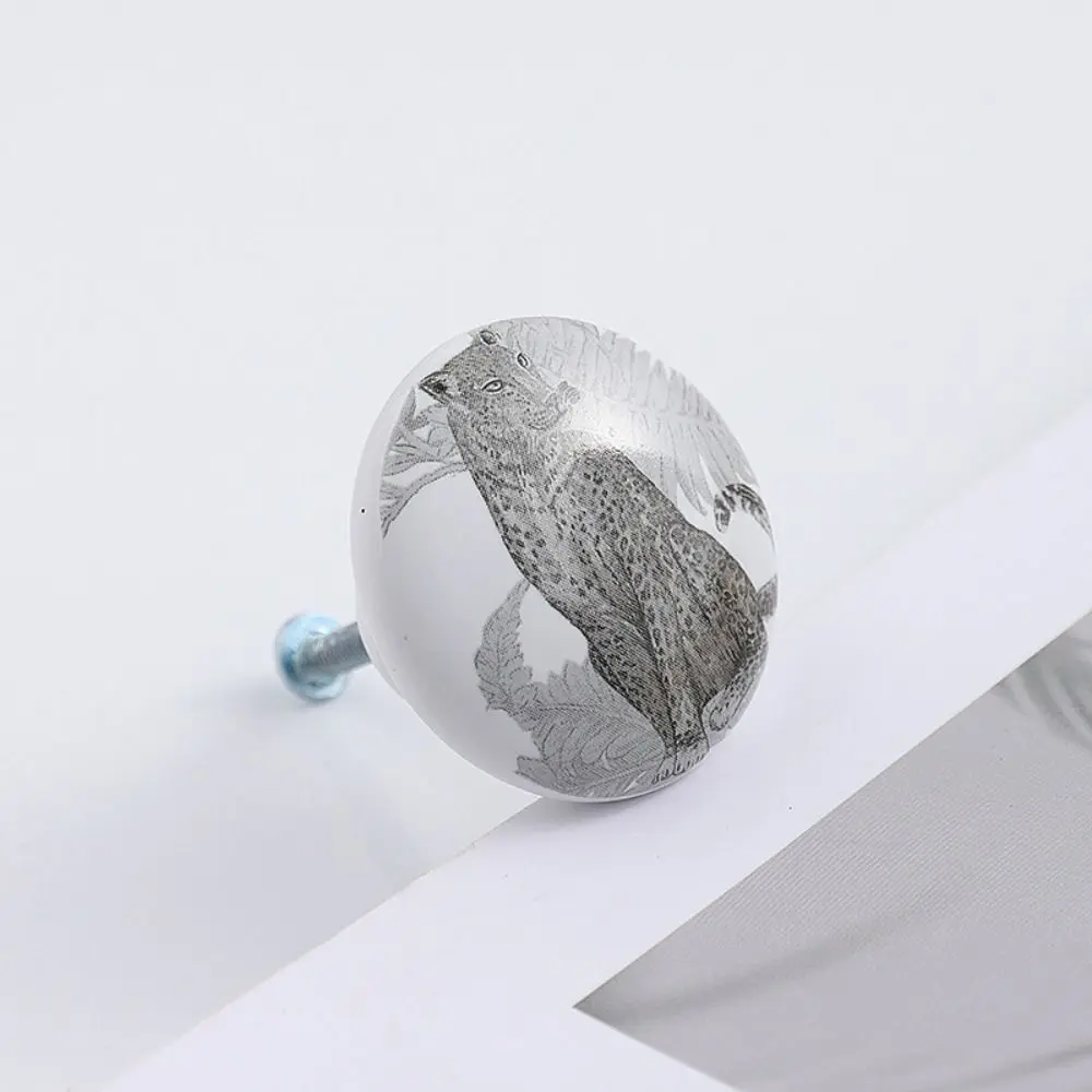 Дверные ручки для шкафа керамические с винтом мебели животных цветов круглые