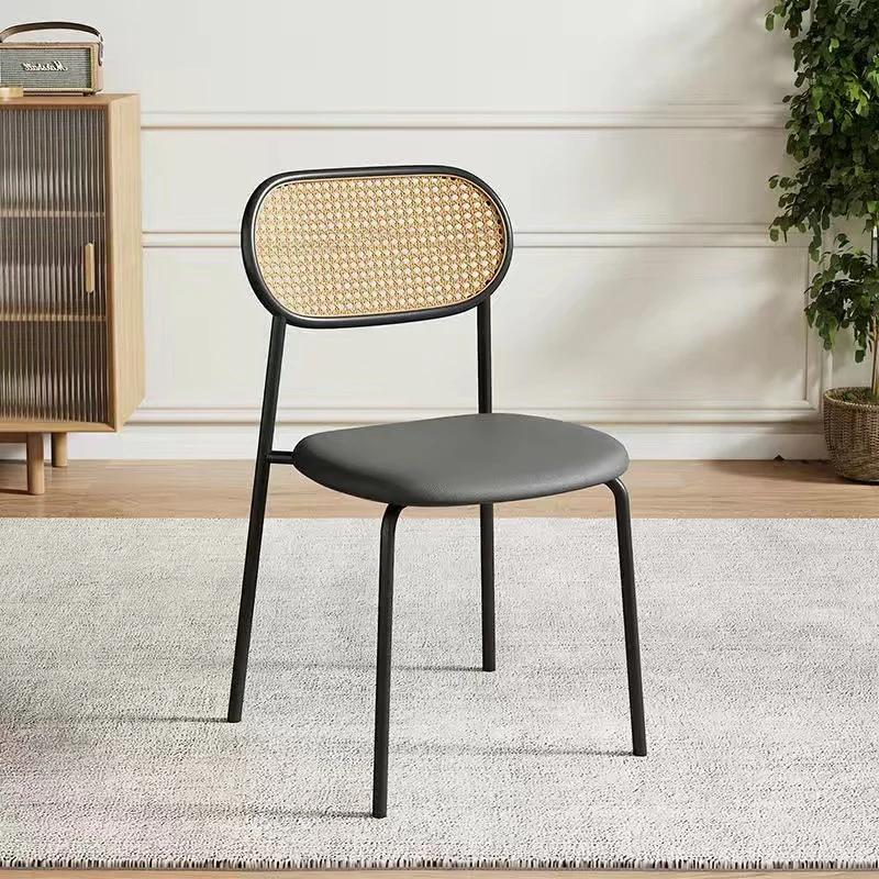 

Кухонные стулья из ротанга в скандинавском стиле, деревянные мягкие бархатные стулья для малышей, Wabi-Sabi, винтажный кремовый обеденный стол во французском стиле