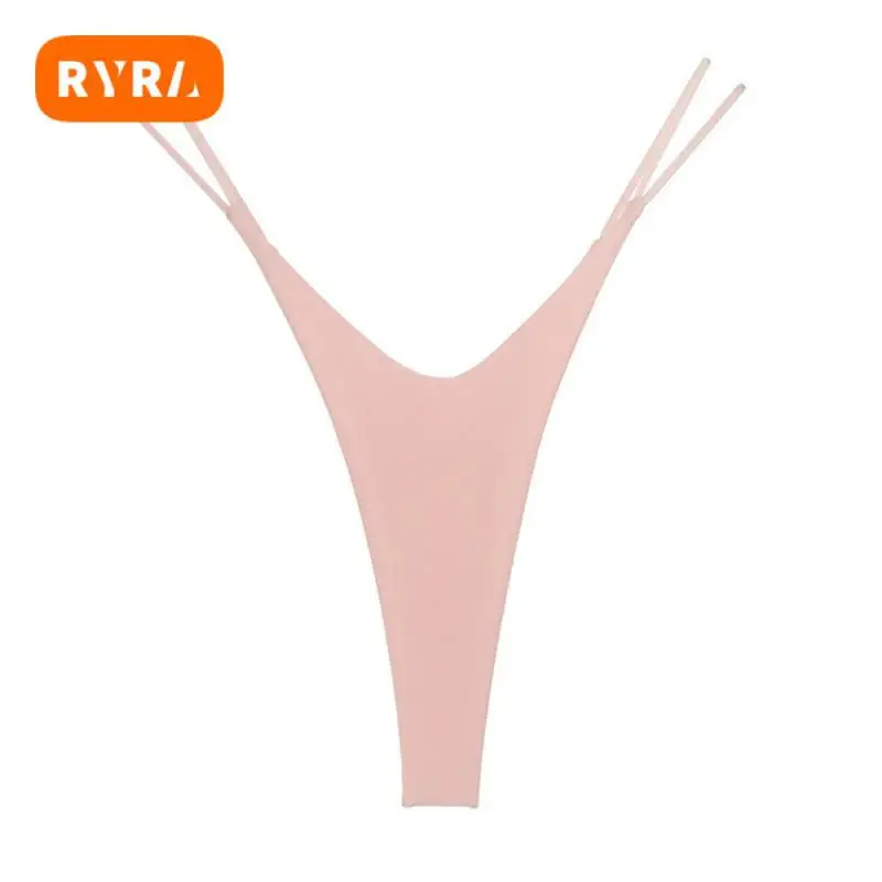 

T-back Low Waisted Thong Non Marking Underwear Cotton Hyperelastic Butler Fit Without Restraint Comfortable Hem Funny Slim Thong