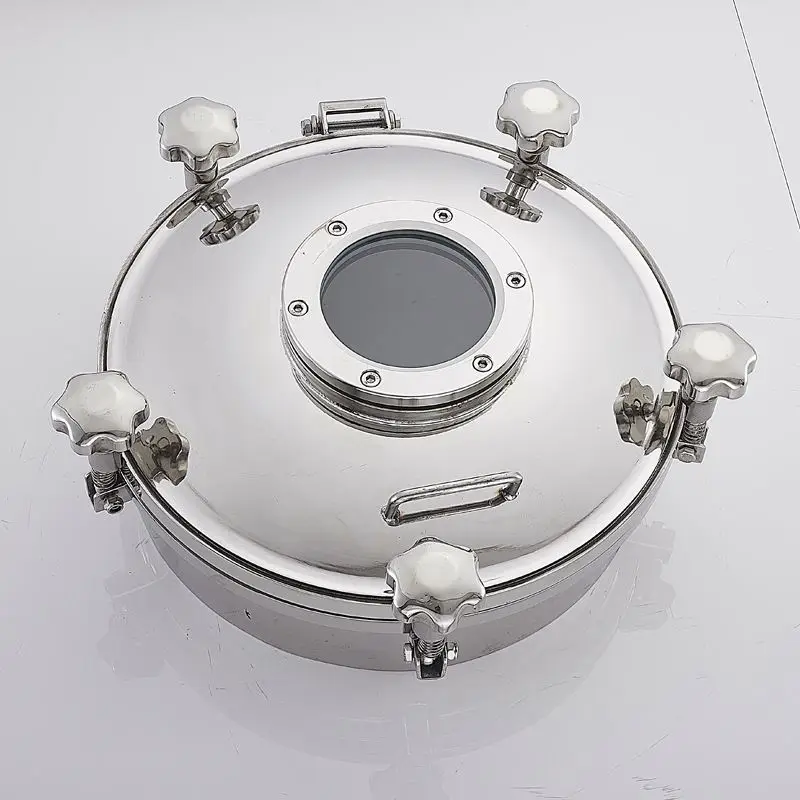 

Sanitary stainless steel pipe fittings circular side manway door tank manhole cover for tank
