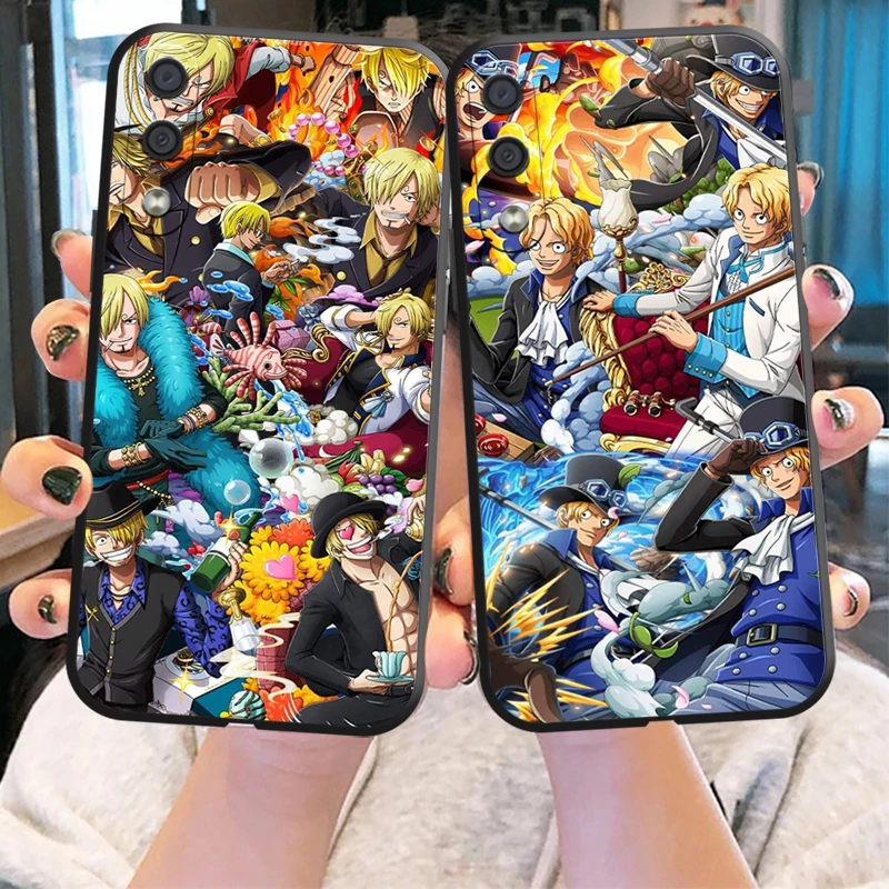 

Japan Anime One Piece Phone Case For Samsung Galaxy S8 S9 S10 S10E S20 S20 Lite S21 FE S21 Plus Black Soft Funda Coque