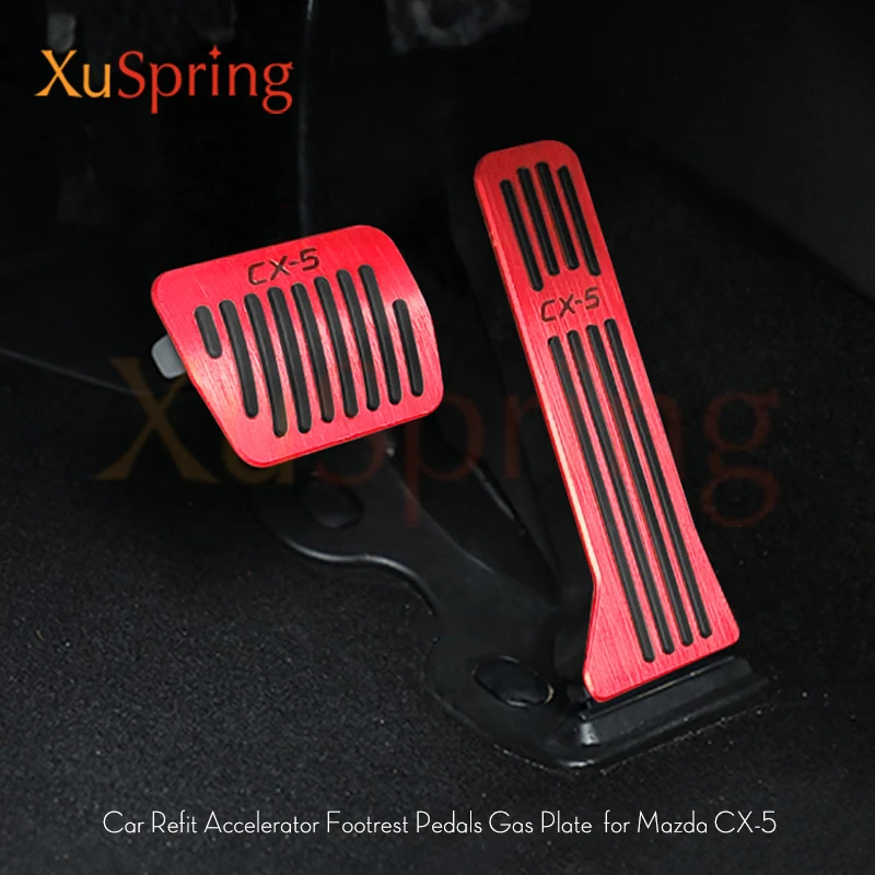 

Car Refit Accelerator Footrest Pedals For 2013-2023 Mazda CX-5 CX5 KF KE RHD LHD Gas Plate Clutch Throttle Brake Treadle Styling