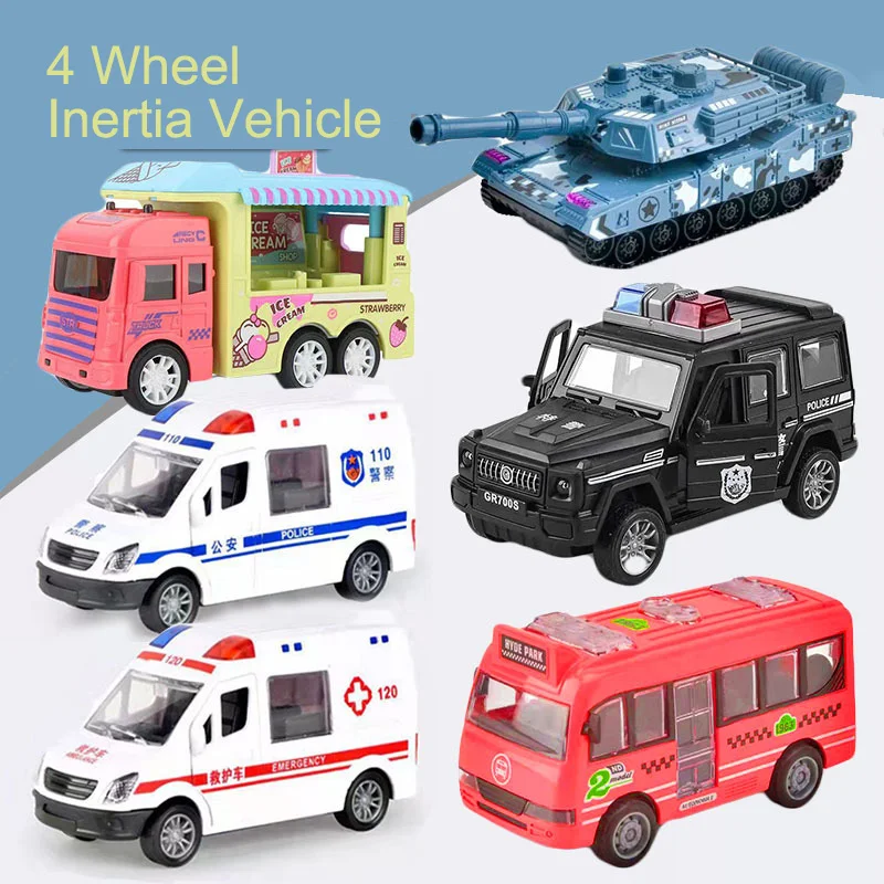 

35 Style Car Toy for Kids 4 Wheel Inertia Vehicle Truck Ambulances Off-road Bus SUV Diecast Simulation Model Children Boys Gift