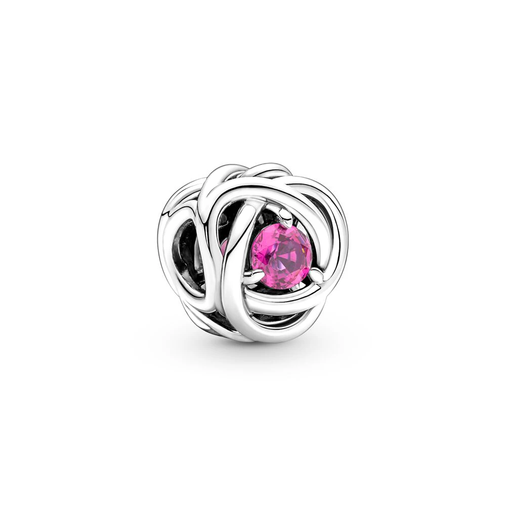 À la mode octobre éternité cercle collier à breloques ensemble pour femmes bricolage Logo colliers à breloques bijoux dames anniversaire bijoux cadeau