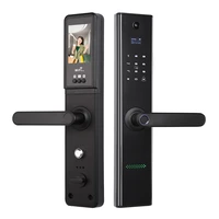 door handle fingerprint lock biometric fingerprint digital cylinder wifi smart double phone app access door lock