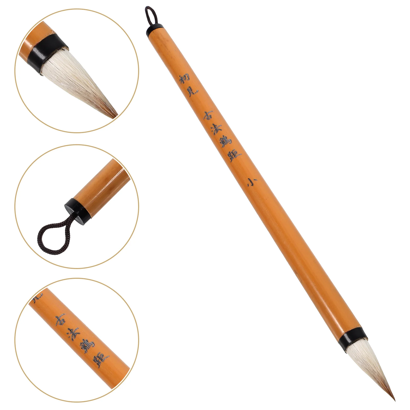 Кисть для письма миниатюрная стационарная краска зеленый бамбуковый держатель