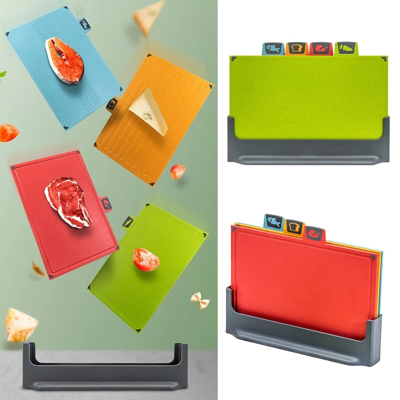 

Гибкие пластиковые коврики для разделочной доски с пищевыми иконами, не содержит Бисфенол А, непористые, 100% противоскользящие, подходят для...