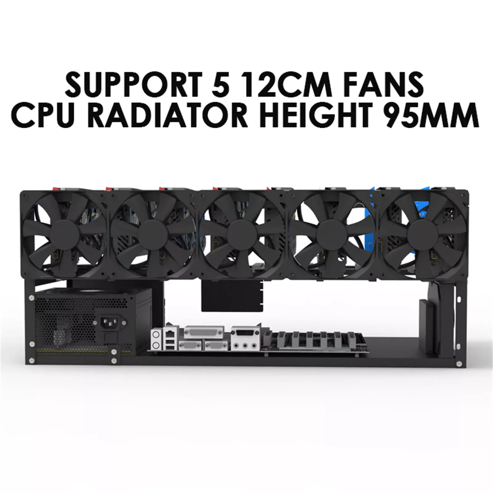 Open Mining Machine Frame Mining Rig Frame Case Graphics Card Bracket Holds 8GPU Mining for Crypto Coin Currency Bitcoin Mining enlarge