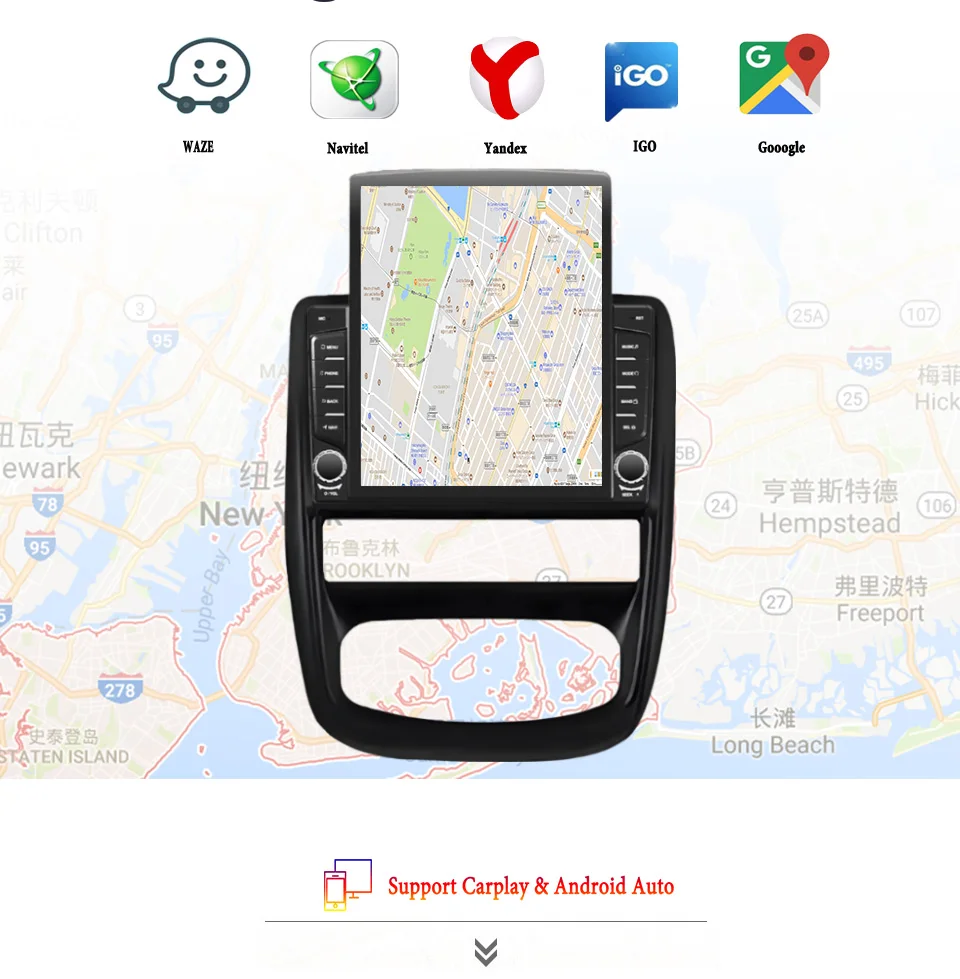 

8G + 128G Android 14 для Renault Duster 2010 2013 2015 Автомобильный радиоприемник Аудио Мультимедиа Стерео ПК Планшет GPS Монитор DVD Carplay Auto