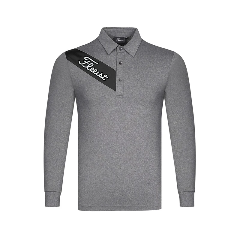 Spring Autumn 2023 Golf Men's Top Trend Base Shirt Polo Shirt Outdoor Sports Long Sleeve T-shirt