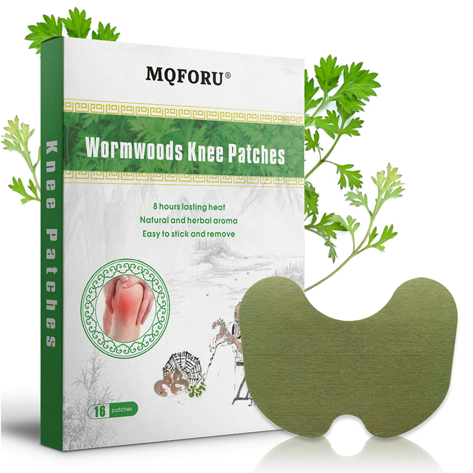 

Knee Neck Plaster Wormwood Extract Joint Aches Pains Relieving Sticker Rheumatoid Body Patch Knee Relieves Patches Kit 16Pcs