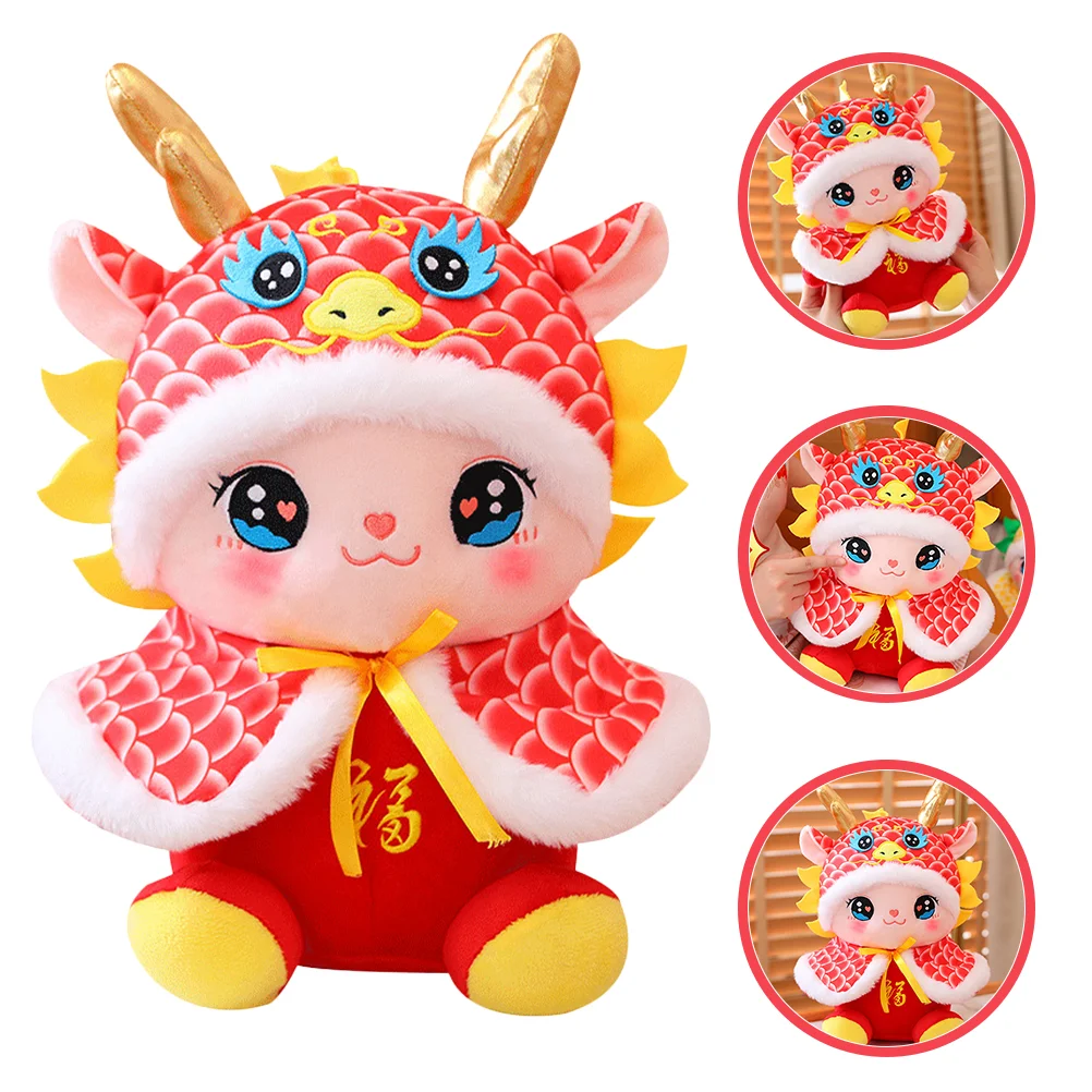

Small Dragon Plush Tabletop Decor Decorate Adorable Pp Cotton Stuffed Bathroom Decorations