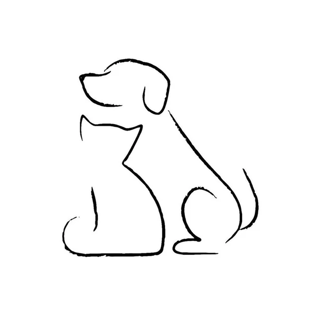 

11.5CM*11.8CM Cat And Dog Vinyl Decal Funny Car Sticker Black Silver for Buick Stickers