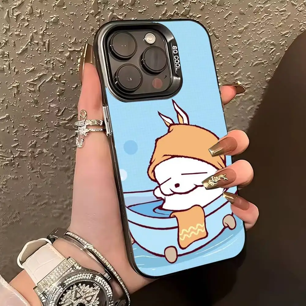Милый чехол для телефона M-MashiMaro для iPhone 17, 16, 15, 14, 13, 12, 11 Plus, Pro Max, XS, серебристого цвета. (art.: 3920dcd221cb0) - 3920dcd221cb0