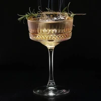 creative european carved wide mouth goblet champagne martini glasses household dessert cup cocktail cups transparent wine glass