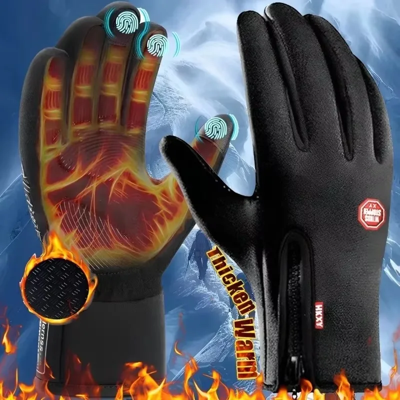 Популярные зимние перчатки для мужчин и женщин с сенсорным экраном теплые