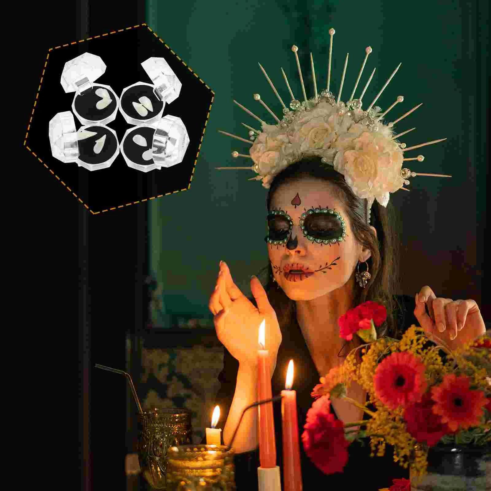 

4 Pairs Fangs Denture Props for Children Adults Costume Party Favors