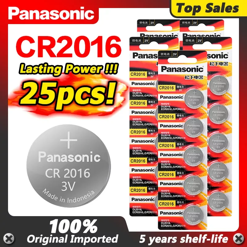 

25 шт., кнопочные батарейки Cr2016 BR2016 DL2016 LM2016 KCR2016 ECR2016, 3 в