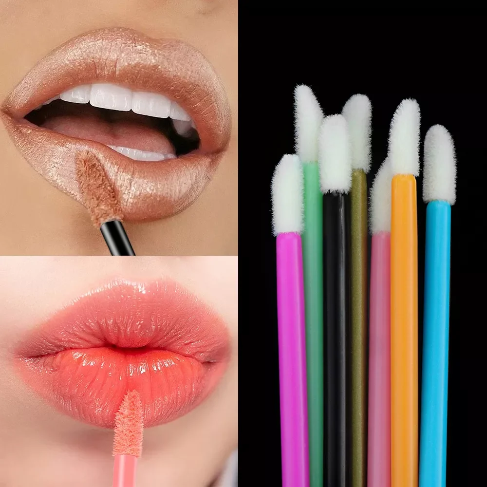 

NEW IN Cosmetic Makeup Lip Brush Lipstick Glossy Solid Wands Cleaner Applicator Eyeshadow Lip Gloss Mascara Brushes Tools