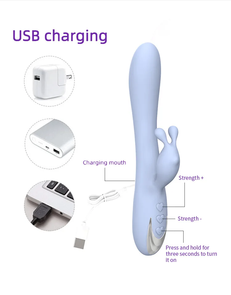 Двойной моторный вибратор для взрослых дикий кролик с выдвижной кривой