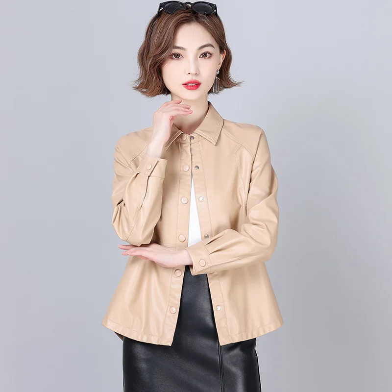 100% genuine real Leather coat women's 2023 early autumn Korean fashion Haining locomotive sheep short casual jacket leather