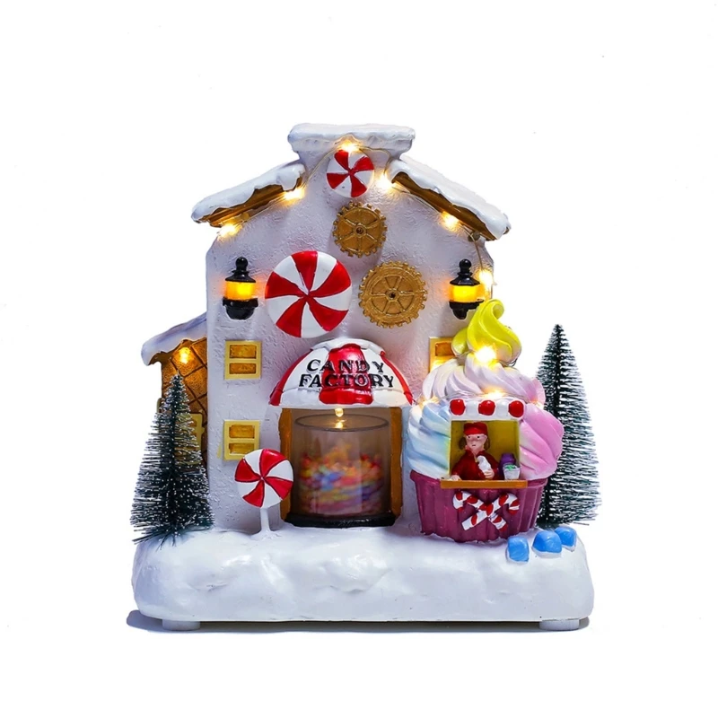 

Glowing Candy House with Music Delightful Christmas Decoration for Family, Offices, and Store Tabletop Decoration Dropship