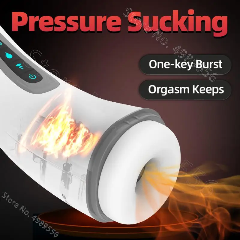 Air Sucking Masturbator Male Real Blowjob Masturbation Cup with heating function Burst to Orgasm Masturbators Sex toys for men