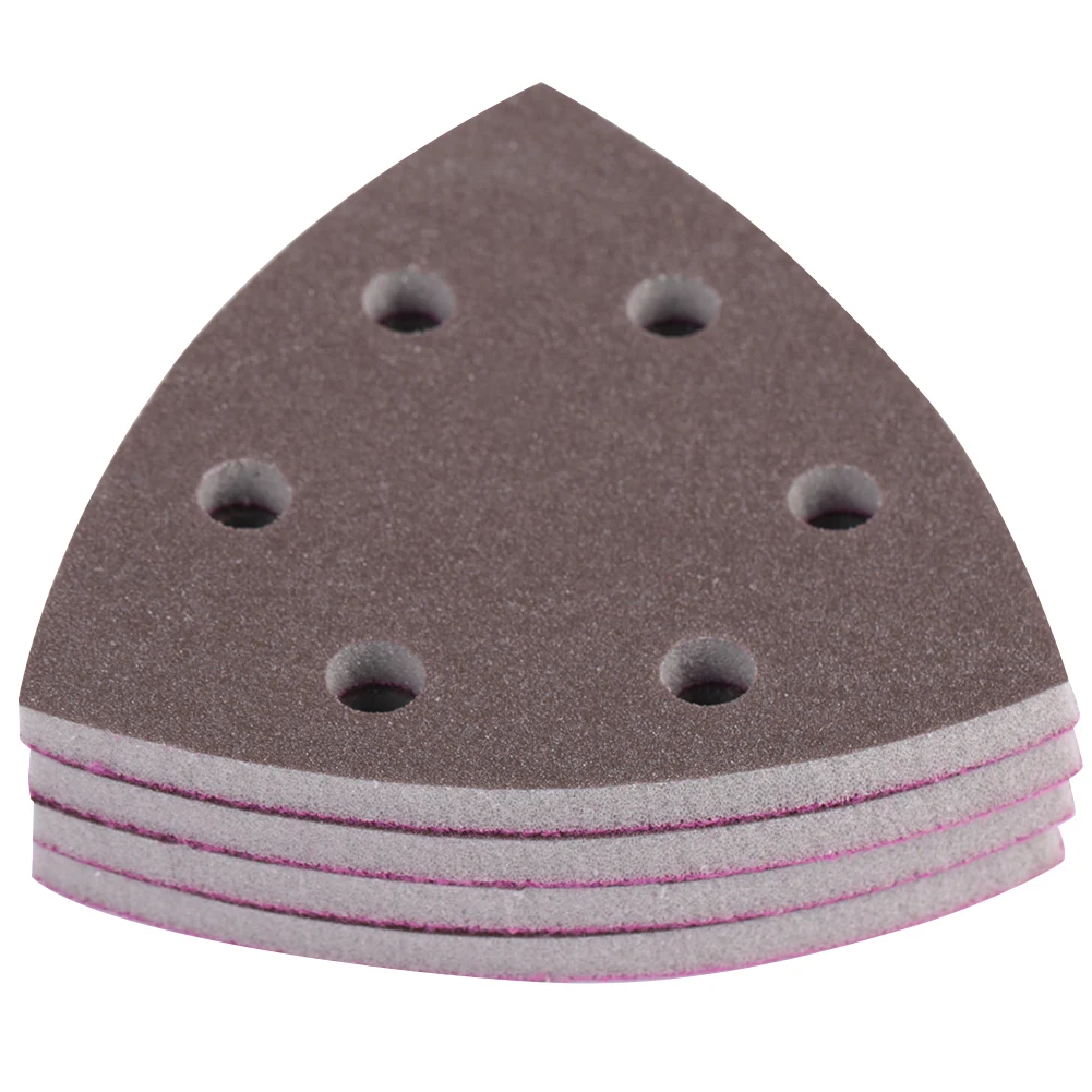 

4pcs 6 Holes Triangle Sponge Sandpaper Sheets Disc Sanding Paper Polishing Tools (300-400#) Sandpaper§ Sandpaper§