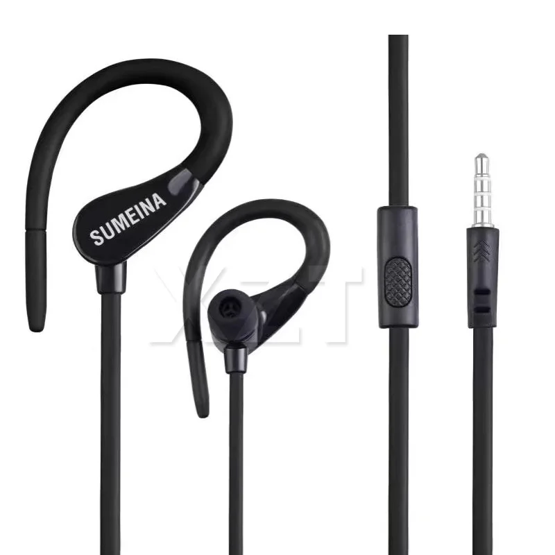 

Наушники 3,5 мм, гарнитура со встроенным микрофоном, Earhook, проводные спортивные наушники для iPhone X, смартфонов Samsung, Xiaomi