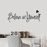 wall stickers believe in yourself quotes decals removable vinyl murals for bedroom livingroom home decoration wallpaper dw14320