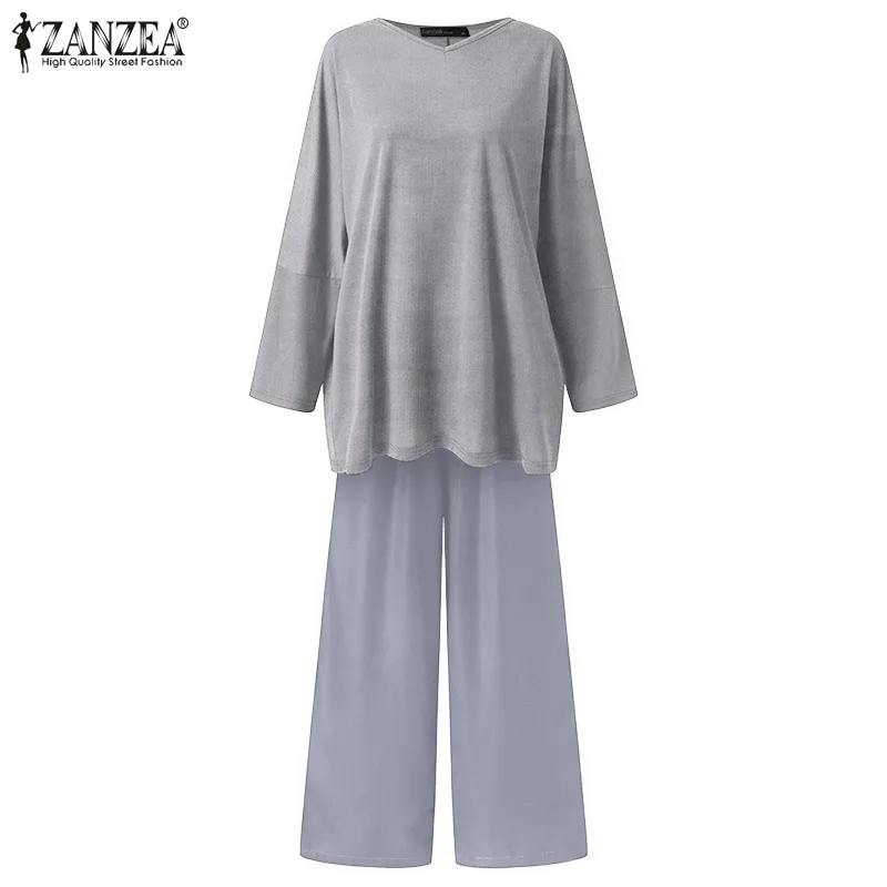 Женский спортивный костюм из 2 предметов блузка с длинным рукавом и широкие брюки