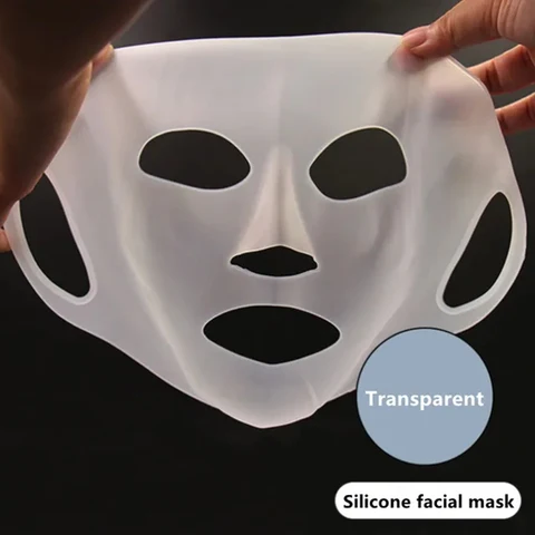 3D Silicone Facial Mask Cover Reusable Ear Hanging Anti-aging Moisturizing Face Shield Double Absorption Anti Evaporation Skin