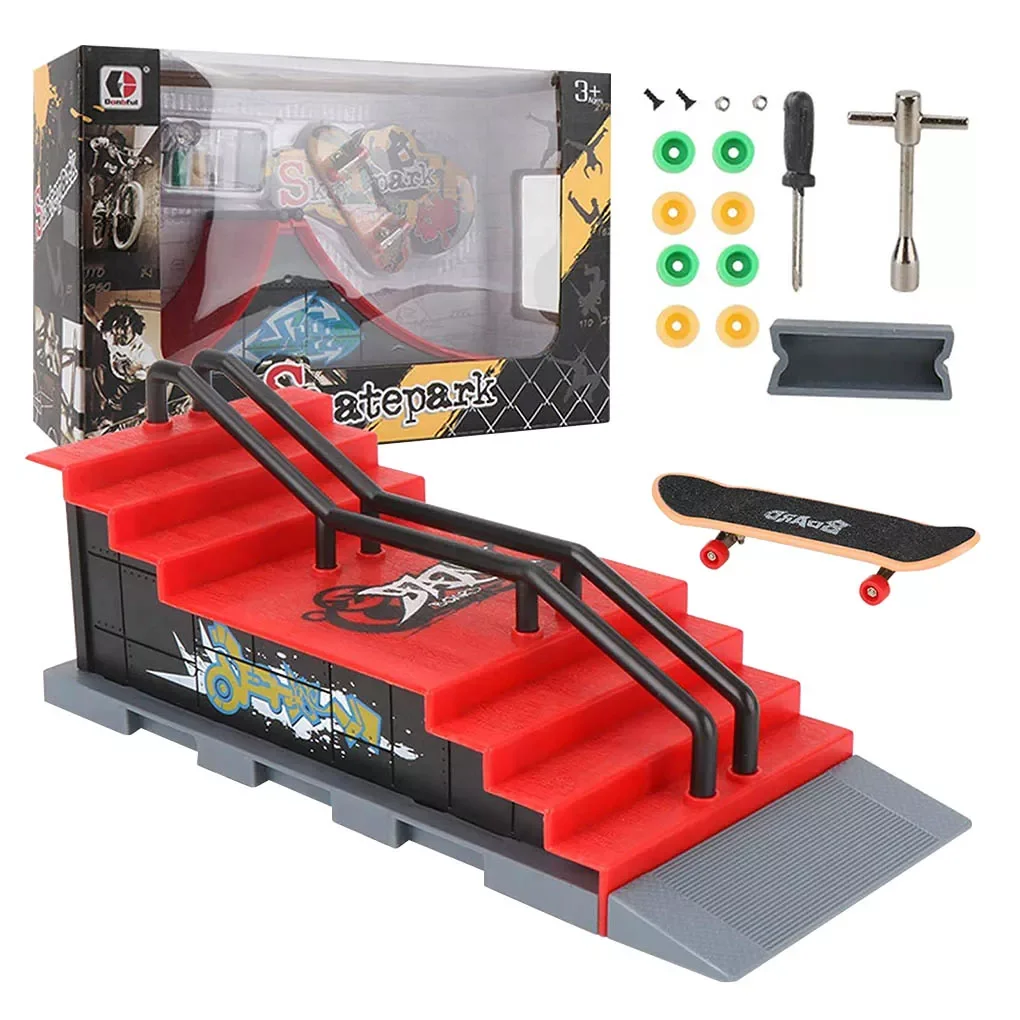 

Skateboards Skate Park Ramp Parts for Tech Practice Deck Children Gift Set Fingerboard Toys Sport Game for Kids Children