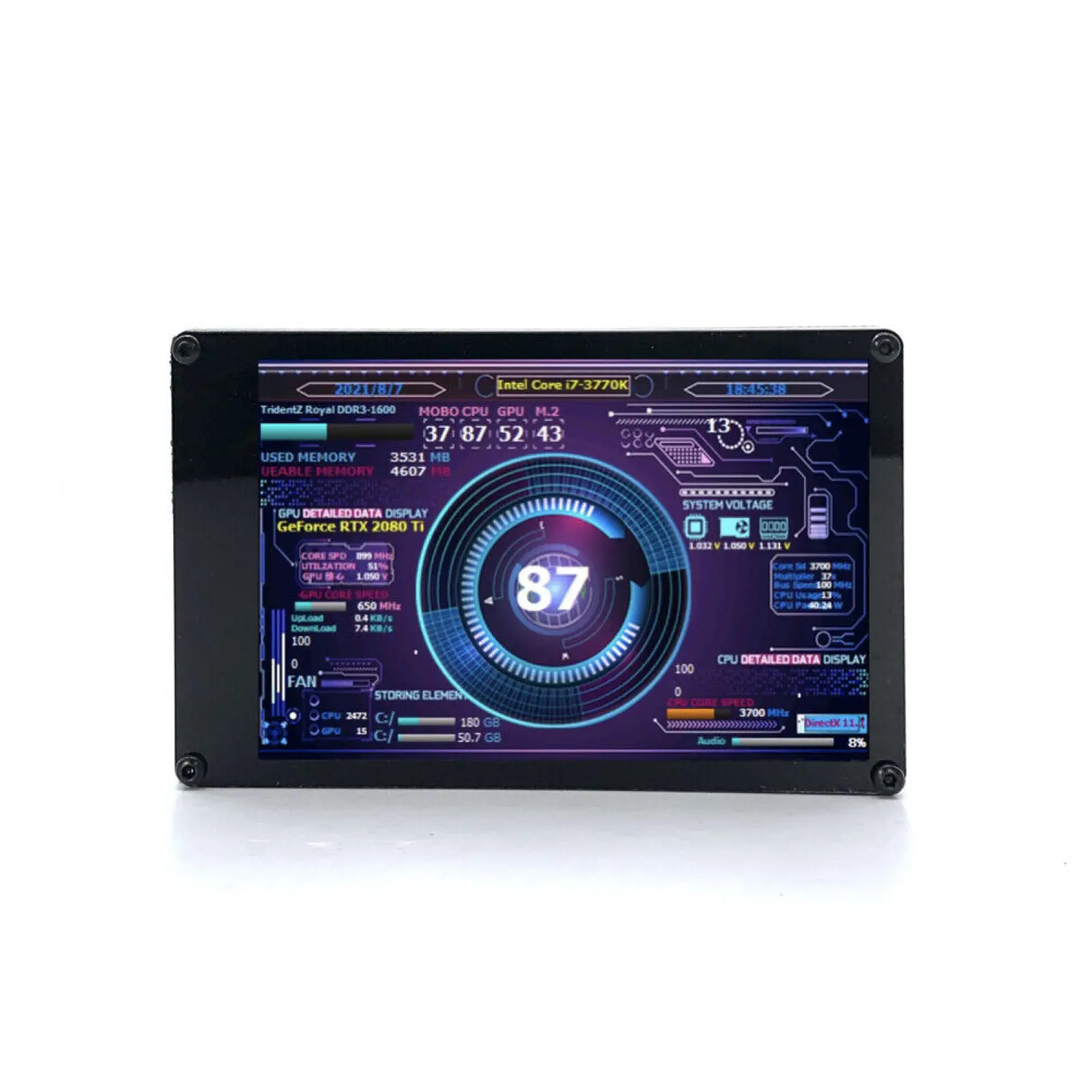 

3.5 Inch IPS USB Secondary Display Screen AIDA64 Mini Monitor 360° For Pi ITX P