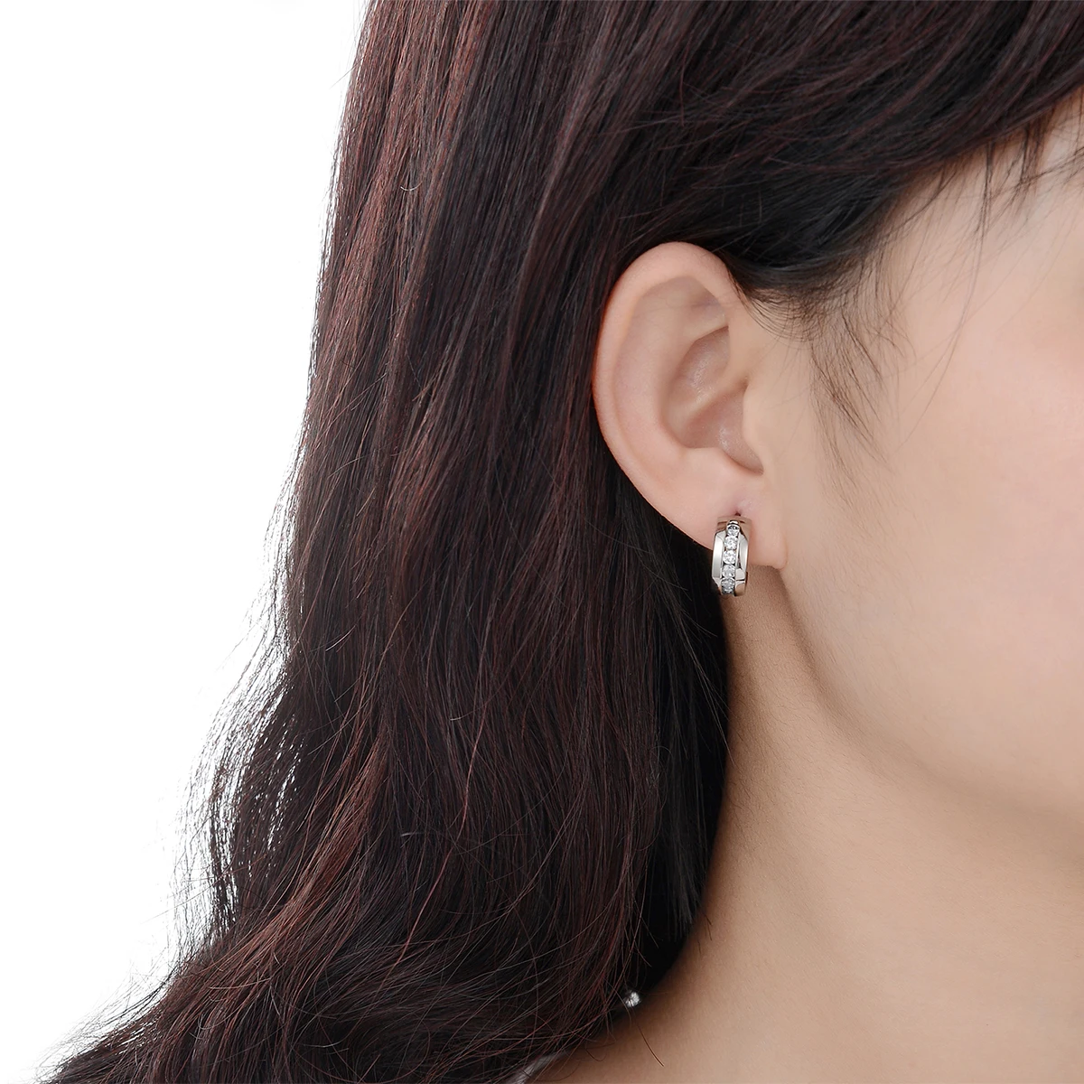 Гипоаллергенные серьги G23 из титана для чувствительных ушей полуобруч Huggie