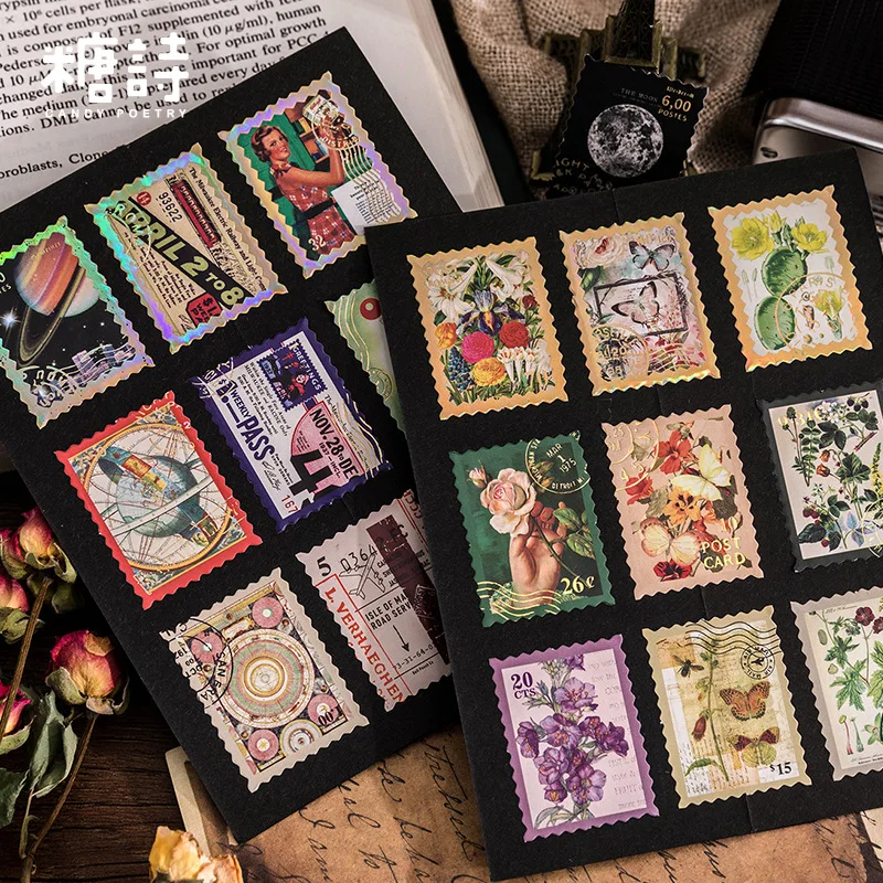 

45 шт., винтажные наклейки для дневника