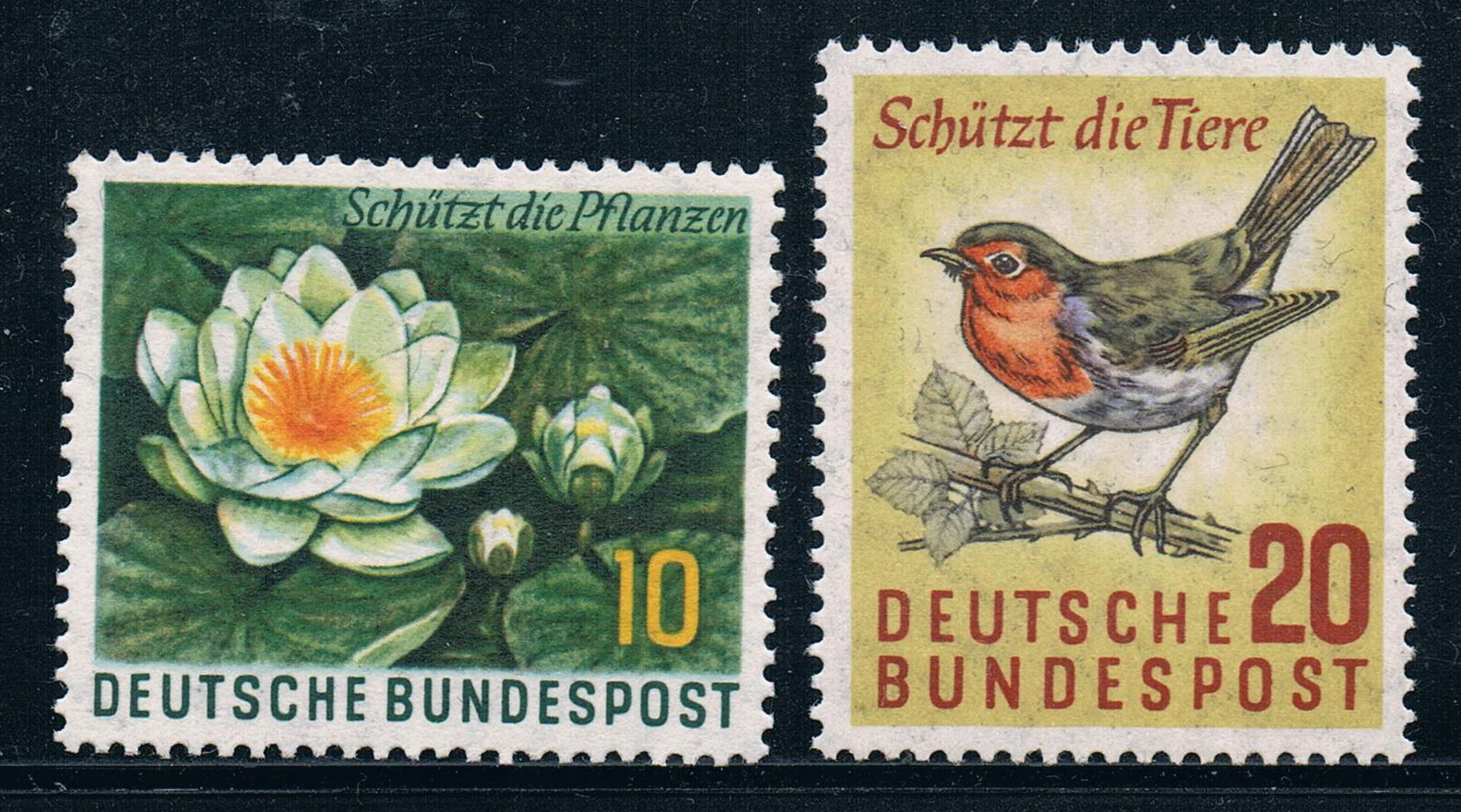 

2 шт./компл. новые штампы почты Германии 1957 штампы с птичьим лотосом MNH