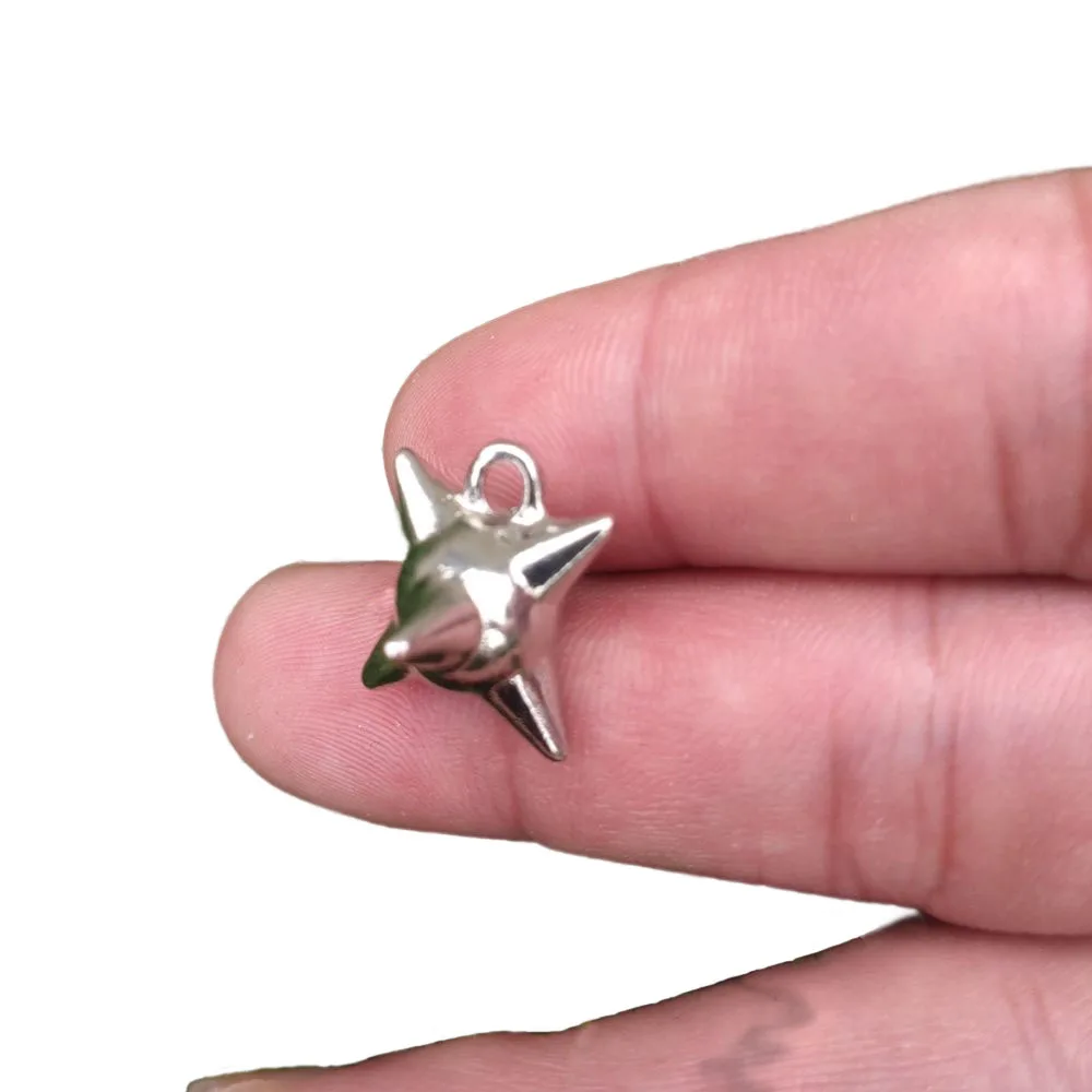 

WZNB 8Pcs Alloy Thorns Charms Solid Ball Geometry Pendant For Hip Hop Jewelry Findings Making Diy Necklaces Bracelet Accessories