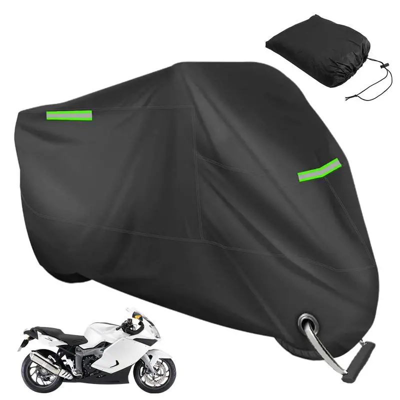 

Motorcycle Cover Waterproof All Season Dustproof Universal Outdoor UV Protector 210T Wear-resistant Polyester Bike Rain Cover