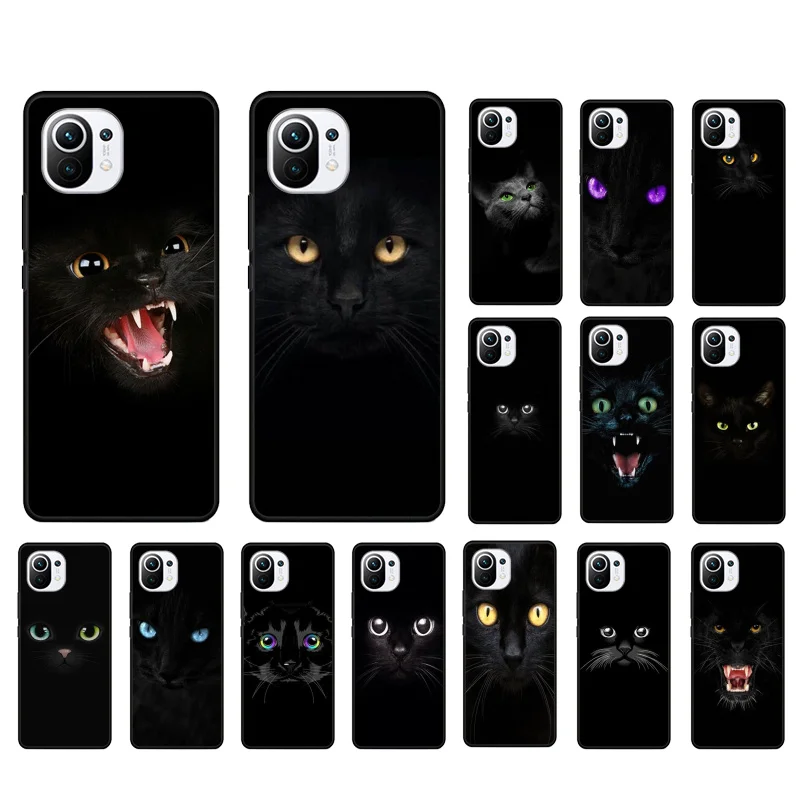 

Black Cat Staring Eye Phone Case for Xiaomi 12 Mi 10T 11T 11 Pro 10 10T 11 lite 10pro 11Ultra Poco X3 Pro Poco F3 M3