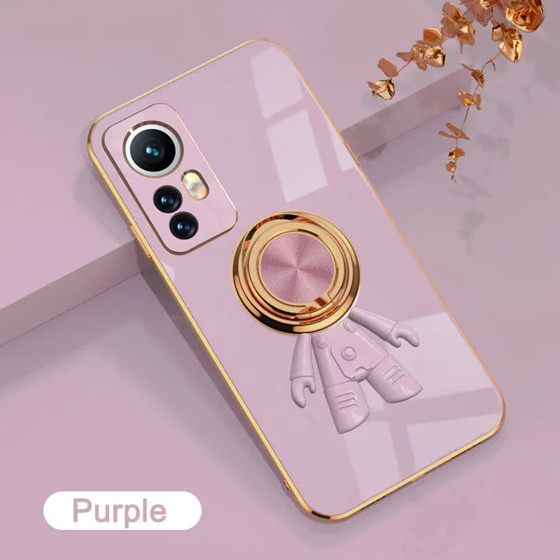 

For Xiaomi Mi 10 10T 11 11T 12 12X Lite Pro Ultra Poco M3 M4 F2 F3 Phone Case, Stereo Astronaut Hidden Stand Soft Silicone Case