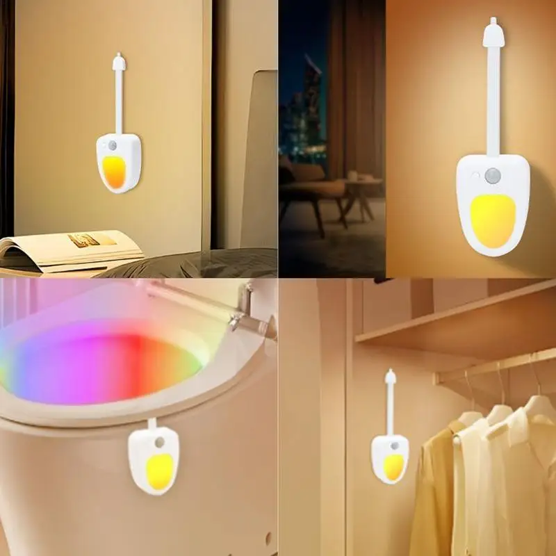 Сиденье для унитаза умный датчик движения ночник 8/16 цветов водонепроницаемая