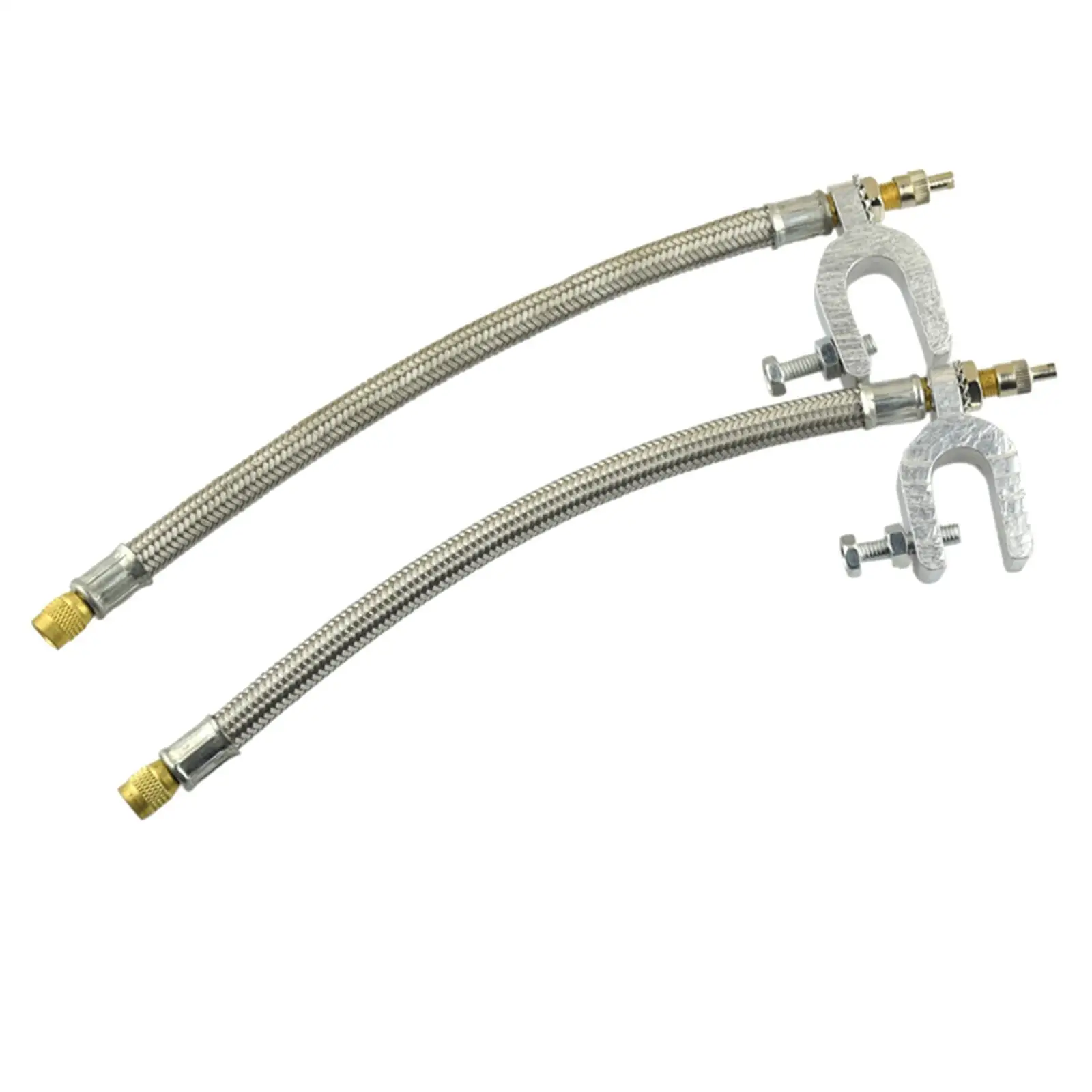 

2x Car Vehicle Tire Tyre Extension Adaptor Stainless Braided 250mm 10"