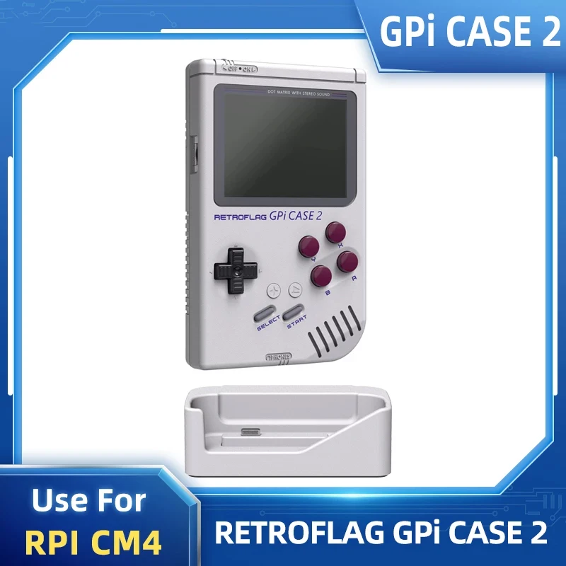 Retroflag GPi CASE 2  for Raspberry Pi CM4 with 3.0” LCD 4000mAh Battery Type C Port  for RPI CM4  Compute Module 4