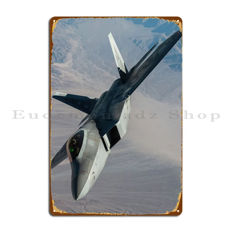 

F22 Flying Over Nevada Metal Sign Party Classic Garage Designing Cinema Tin Sign Poster