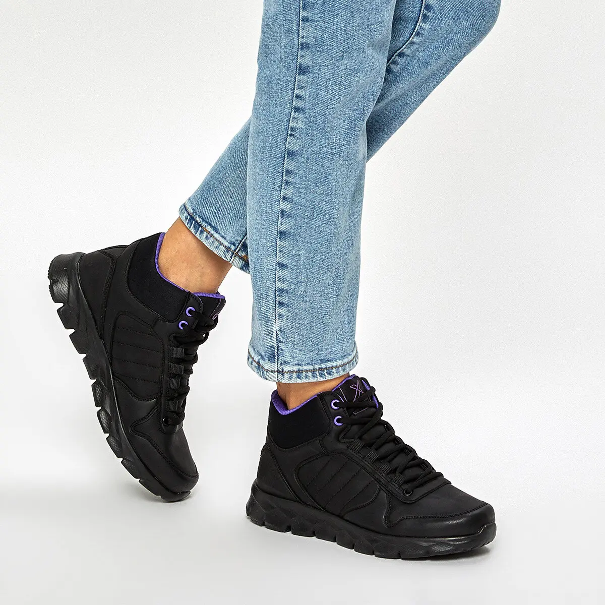 

OKA MID PU W 9PR Black Women 'S Sneaker Shoes